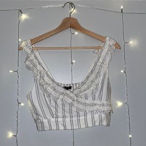 American Eagle Ruffled Crop Top